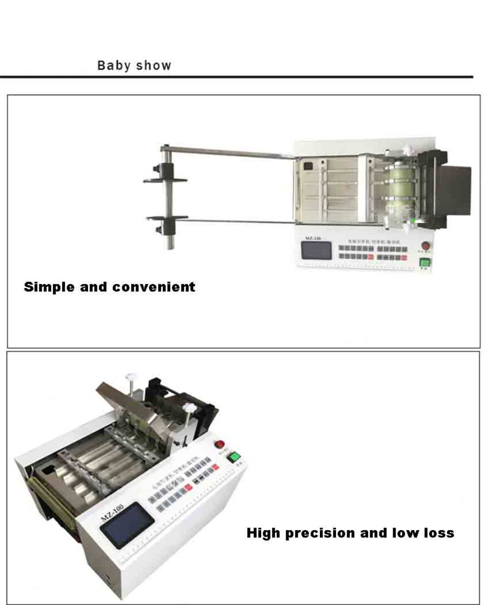 MZ-100AC Automatic Upper and Lower Blade Computerized Tape Cutting Machine