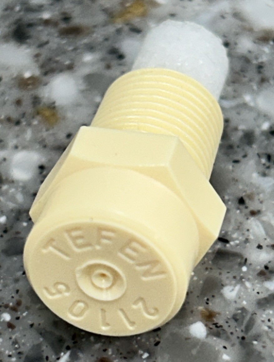 Plastic Fog Nozzle with Poly Filter Cream 1/8″ NPT 2 GPH 10 Pack