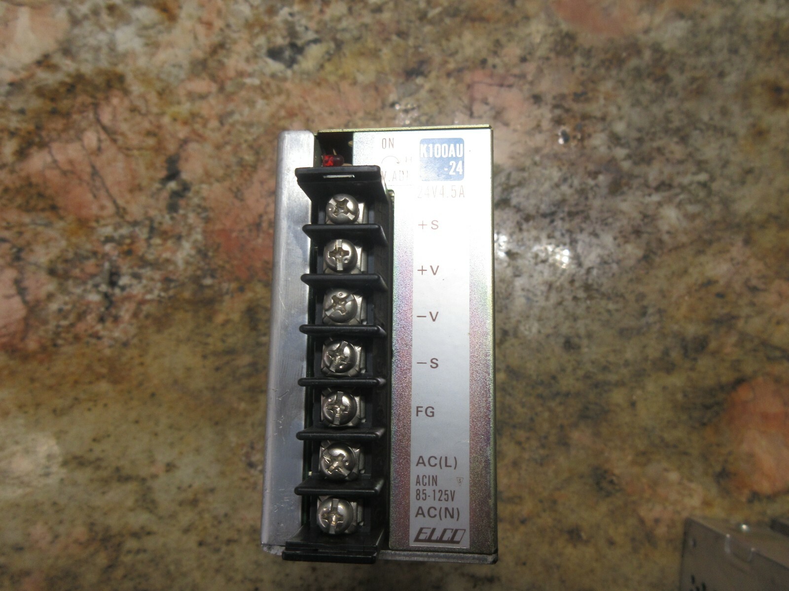 ELCO POWER SUPPLY K100AU-24 ACIN 85-125V 47-400HZ 24V4.5A LR60474