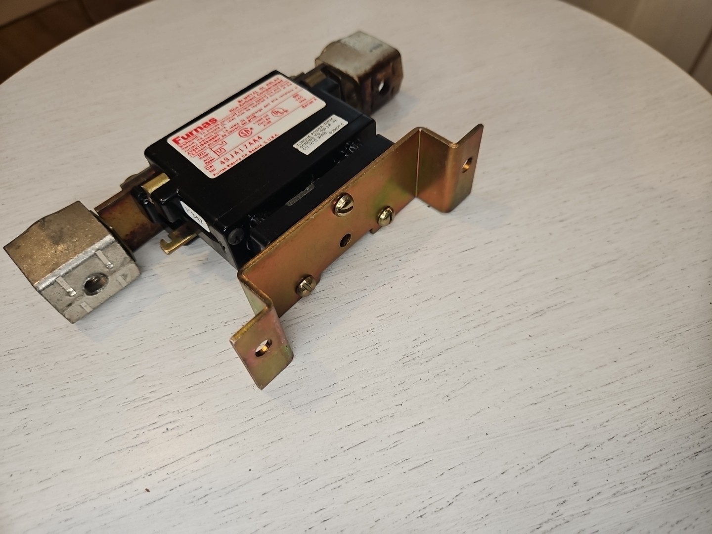 USED FURNAS ELECTRIC 48JA17AA4 BI-METAL OVERLOAD RELAY 600VAC SERIES A