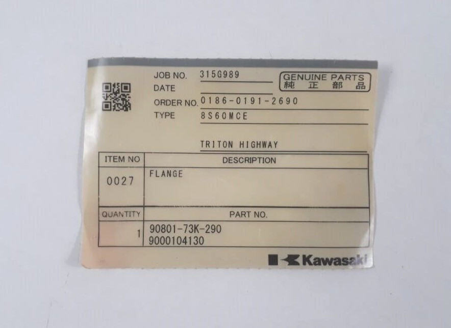 Flange Part No 90801-73K-290 9000104130 For Kawasaki 8S60MCE