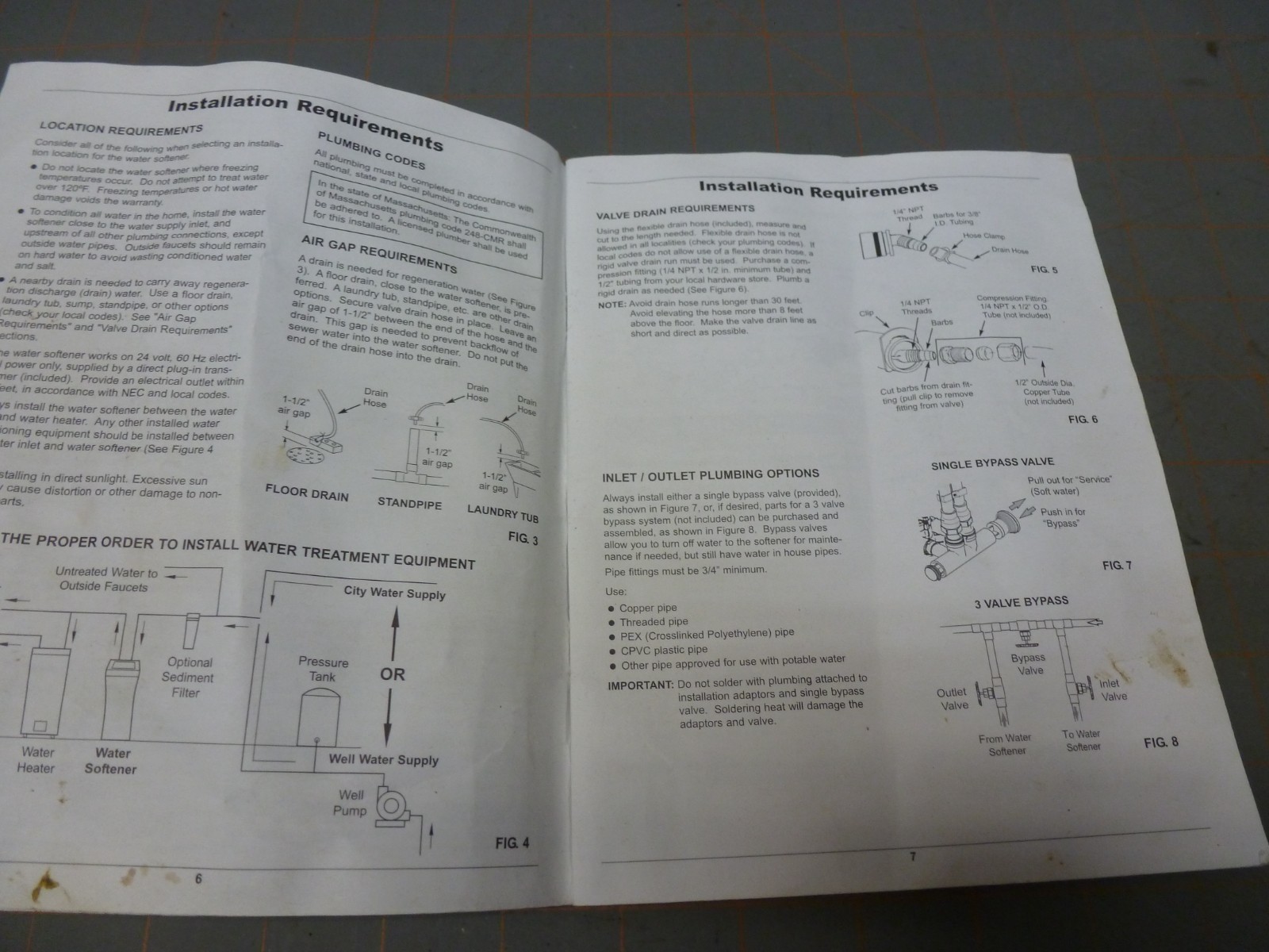 Used Installation & Operation Manual for Whirlpool WHES40 Demand Water Softener