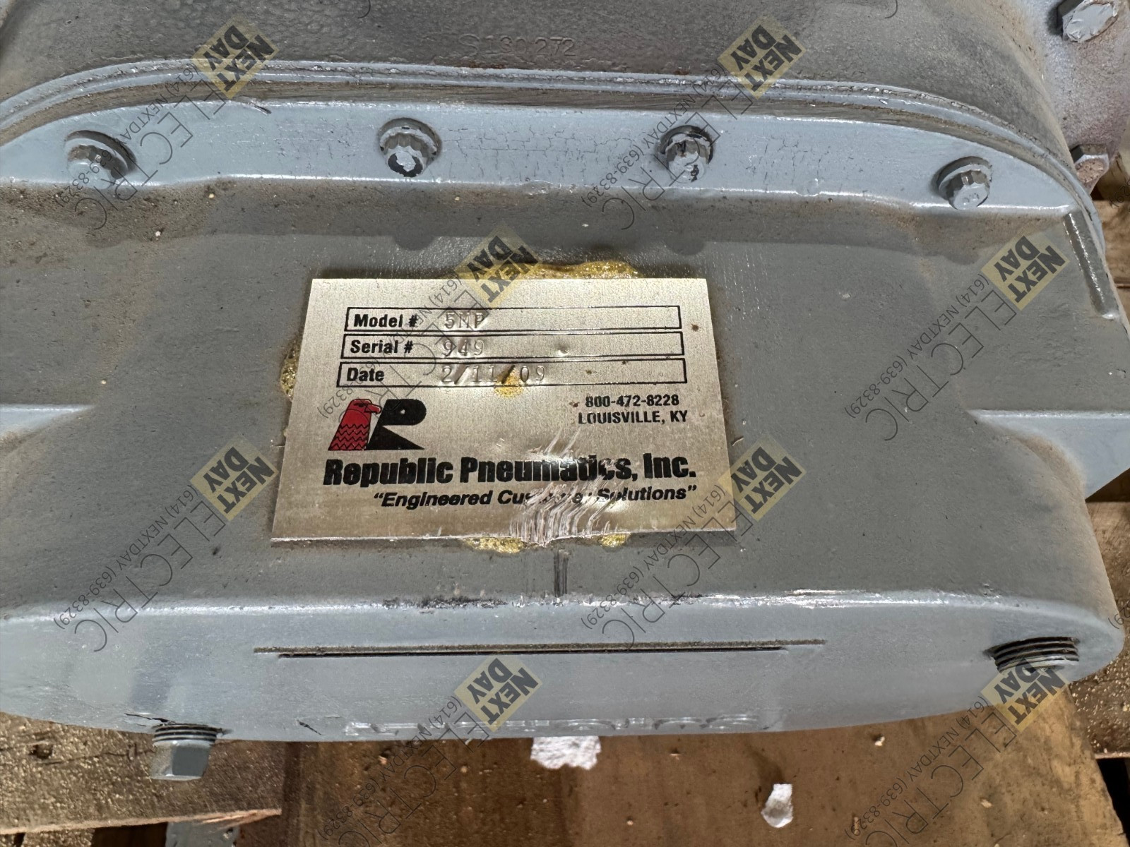Republic Pneumatics, 5MP, Sutorbilt Legend Blower Vacuum Rotary Vane Roots