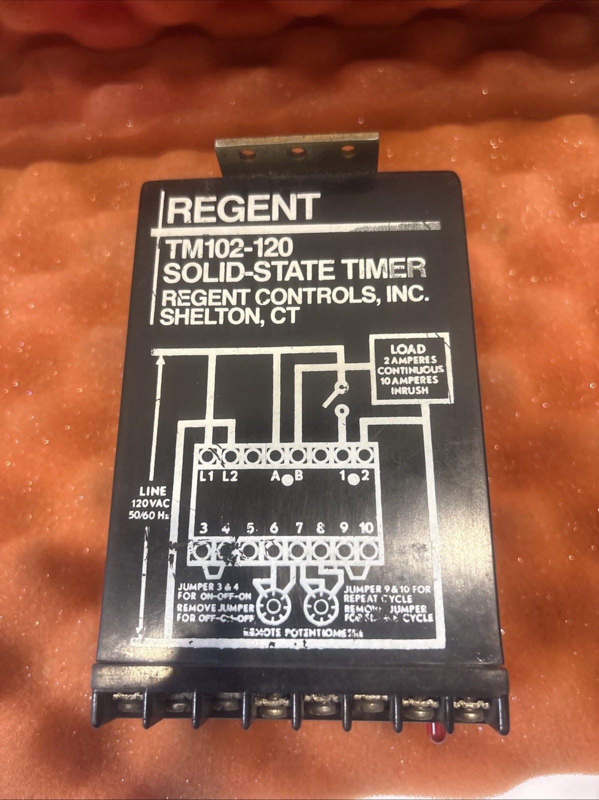 Regent TM102-120 Solid State Repeat Cycle Timer Cracked Housing