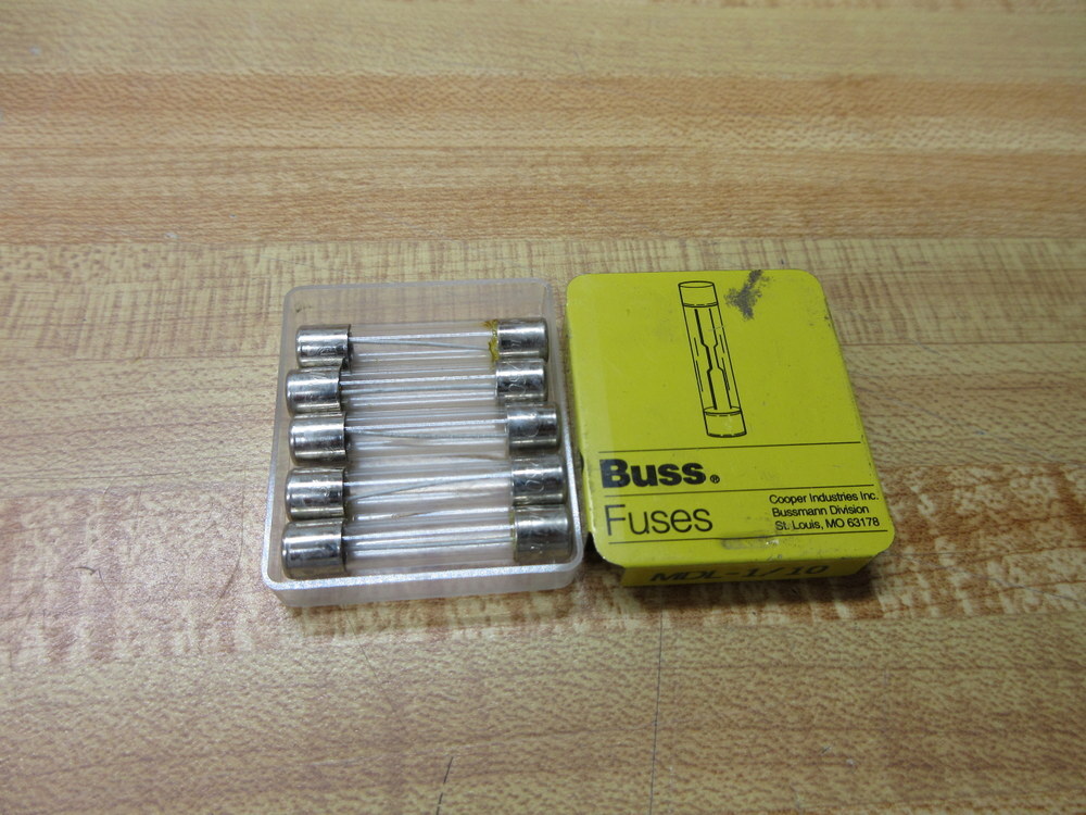 Buss MDL-1/10 Bussmann Fuse Cross Ref 6F021, 3AG-SB Wirewound (Pack of 10)
