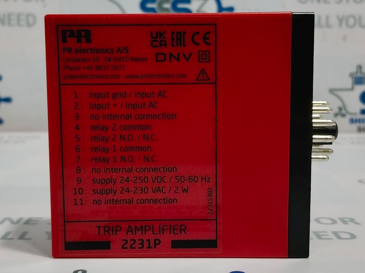PR Electronics 2231 Trip Amplifier 2231P 24-230VAC 24-250VDC 2W 50/60HZ