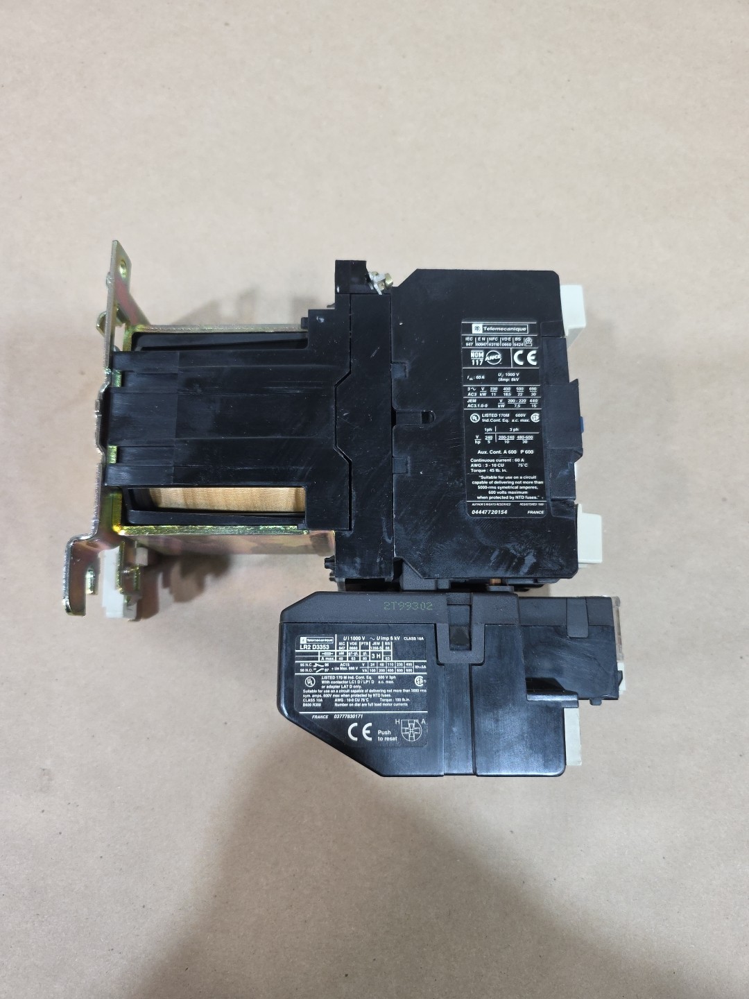 Telemecanique Starter LC1 D4011/LR2D3353 120V Coil Trip: 23-32A Used
