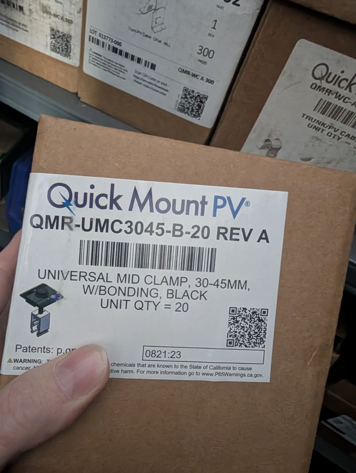 QMR-UMC-3045-20 QMR-UEC-3045-20 10 Mid Clamps And 4 End Clmps