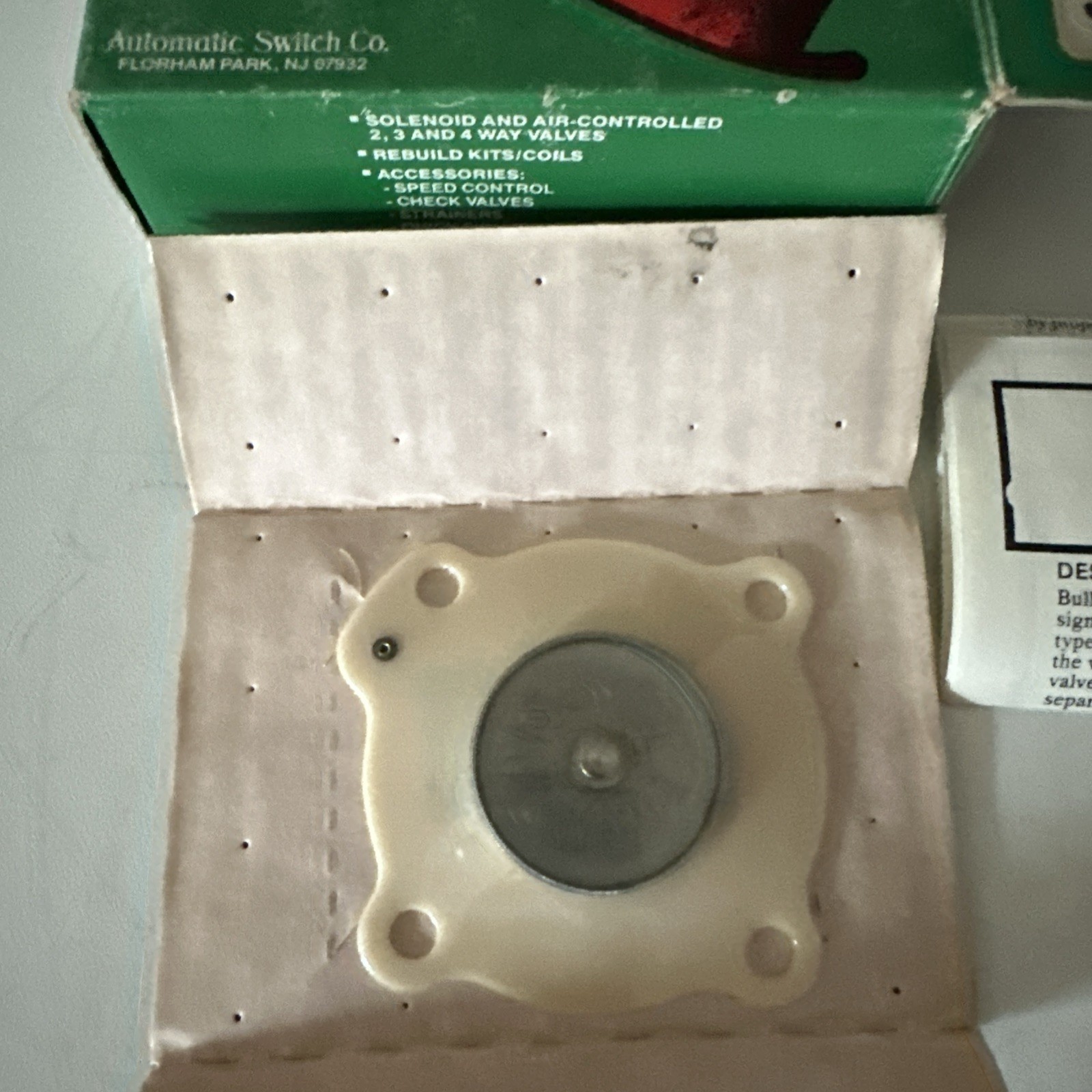 ASCO Red Hat 200262 Solenoid Valve Diaphragm Rebuild Kit OEM