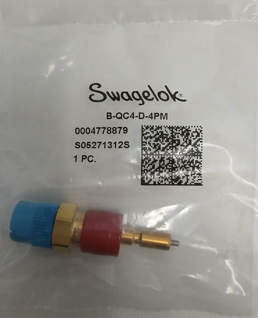 NEW Swagelok B-QC4-D-4PM Quick Connect Stem with Valve, 1/4 in Male NPT