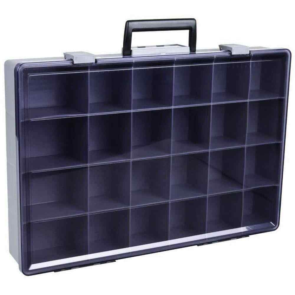 Flambeau 1024-2 Storage Box, 24 Compartments, 18-1/2″W x 3″H x 13″D