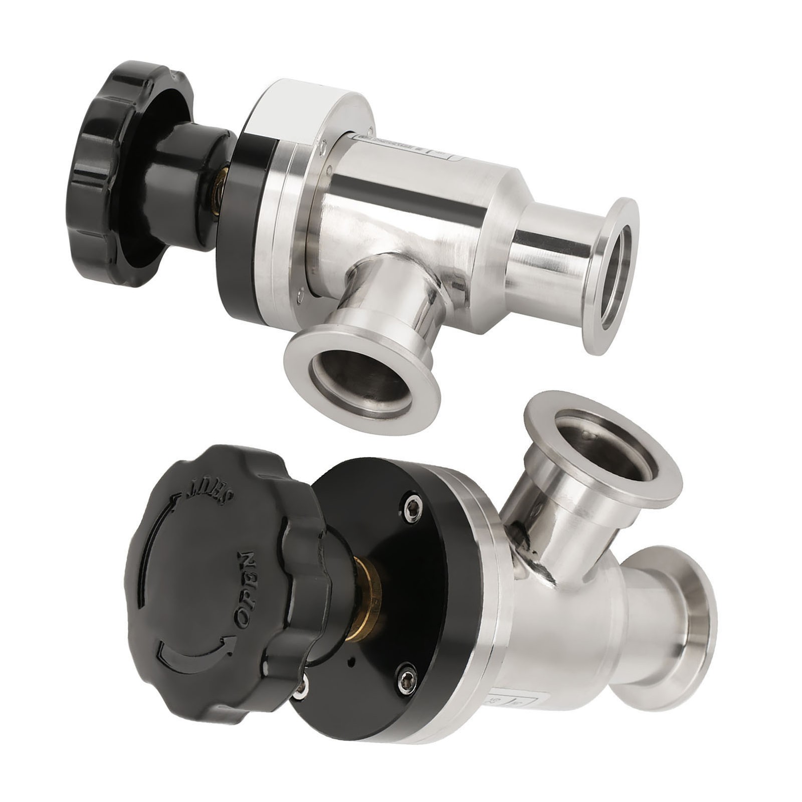 KF25 304 Stainless Steel High Vacuum Manual Right Angle Bellow Isolation Val DSO