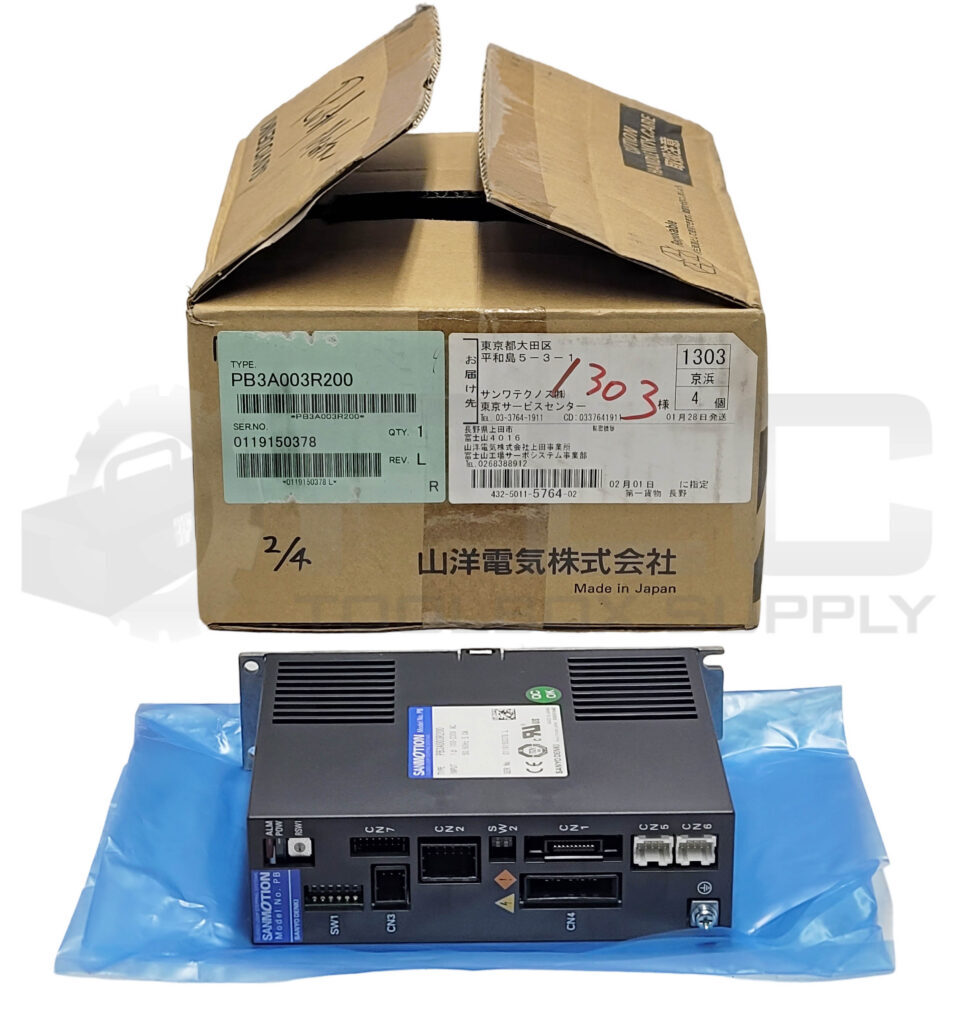 NEW SANMOTION PB3A003R200 CLOSED LOOP STEPPING SYSTEM 100-230VAC 50/60HZ 5.0A