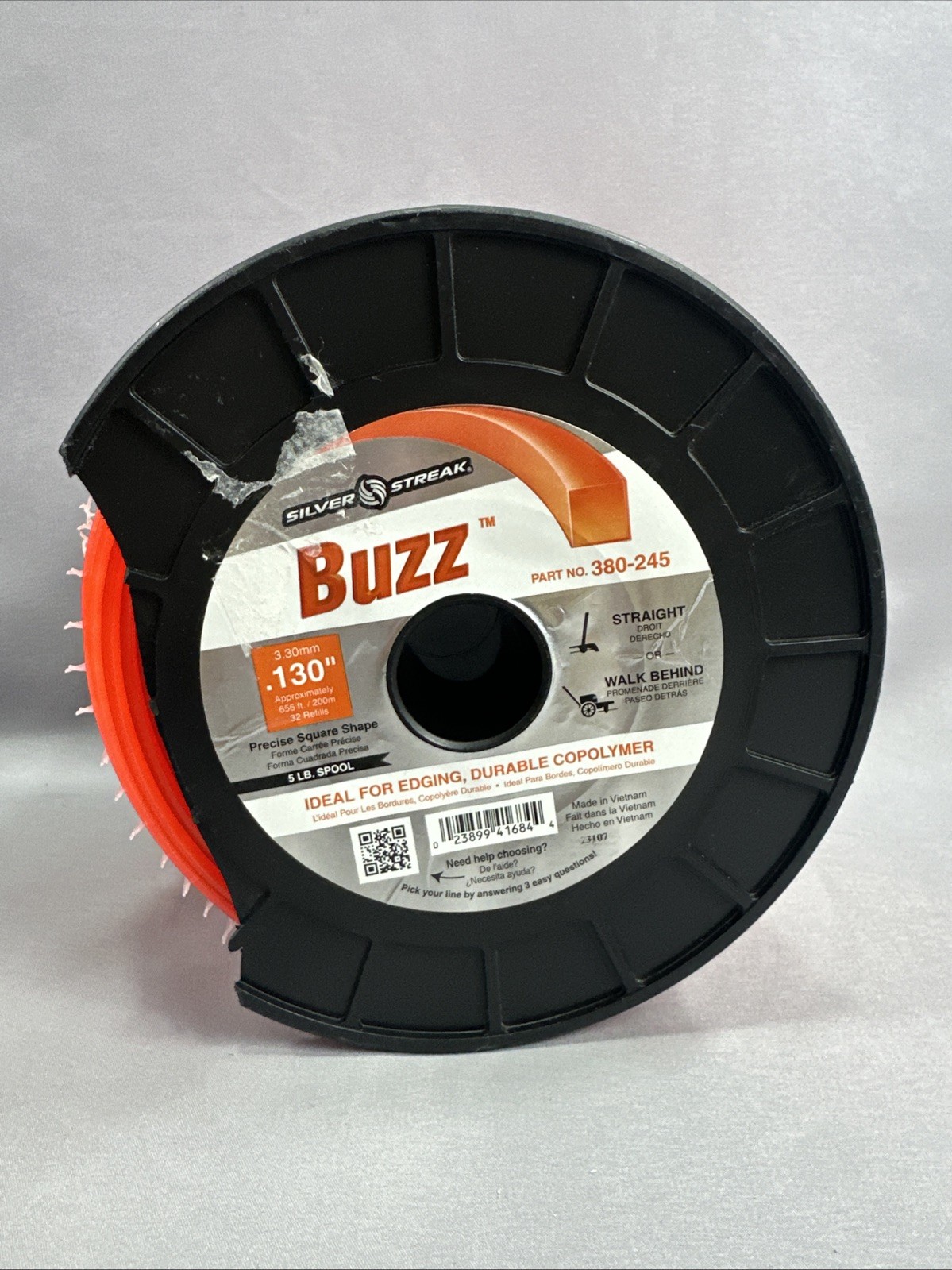 Silver Streak 380-245 BUZZ TRIMMER LINE FITS MODEL .130 5 LB. Spool -New