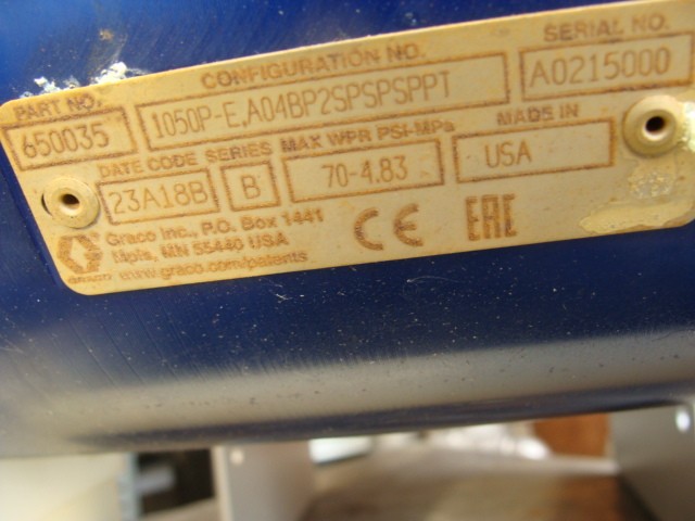 GRACO HUSKY 1050e DIAPHRAGM PUMP 650035 1050P-EA04BP2SPSPSPPT W/R27FAM56 GEARBOX
