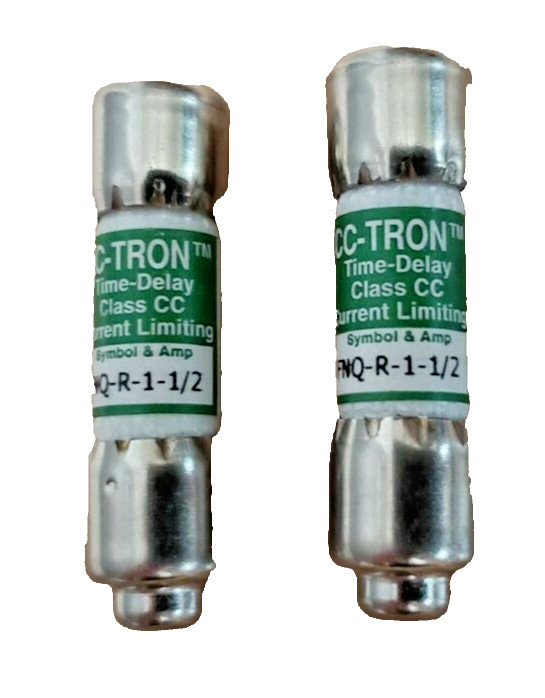(QTY:2) CC-TRON FNQ-R-1-1/2 / FNQR11/2 / FNQR1-1/2 Time-Delay Fuses 600V