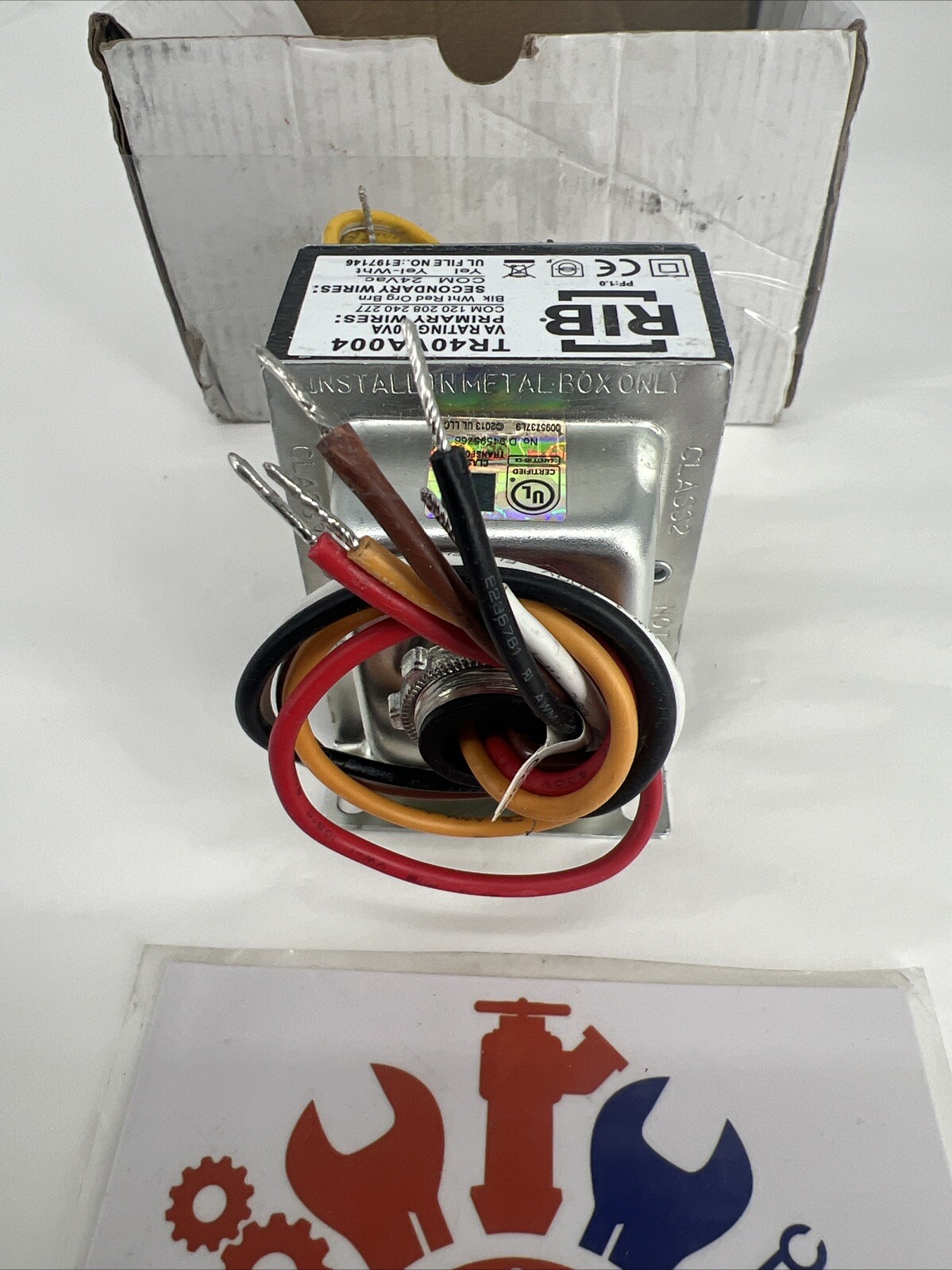 RIB Transformer TR40VA004 40VA Pri-120/208/240/277 Secondary 24VAC