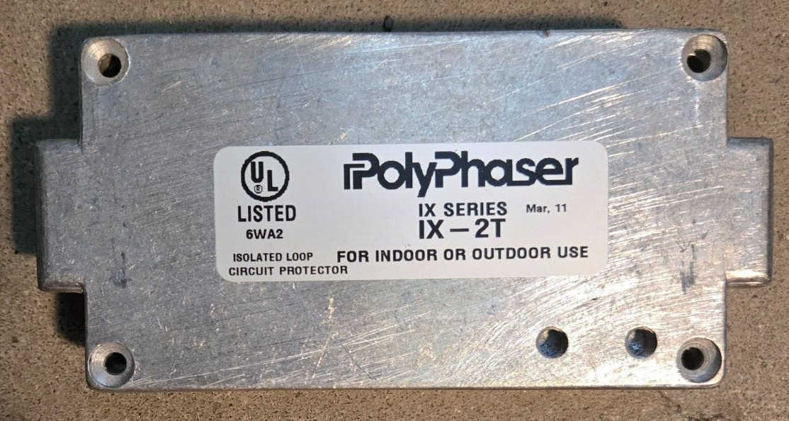 New Polyphaser IX-2T Outdoor Twisted Pair Lightning Surge Protector