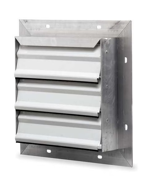 Dayton 4C555 10 in 13″H-W 5.75″L Aluminum Backdraft Damper, 10-1/2 in