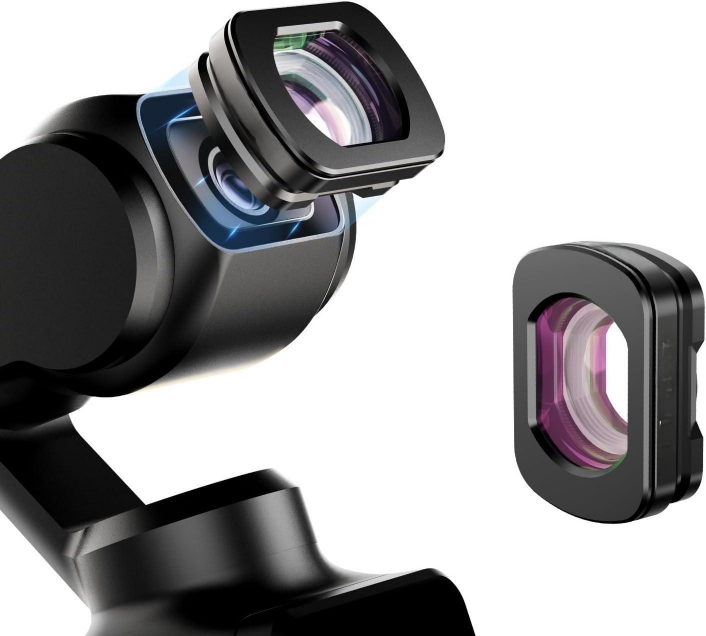 Wide-Angle Lens for DJI Osmo Pocket 3,Magnetic Attachment Optical Glass Lens