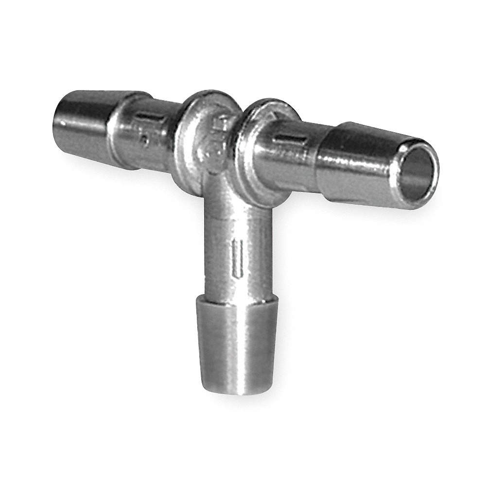 ELDON JAMES TO-4SS Tee,1/4 In,Barbed,316L SS 1CVR1