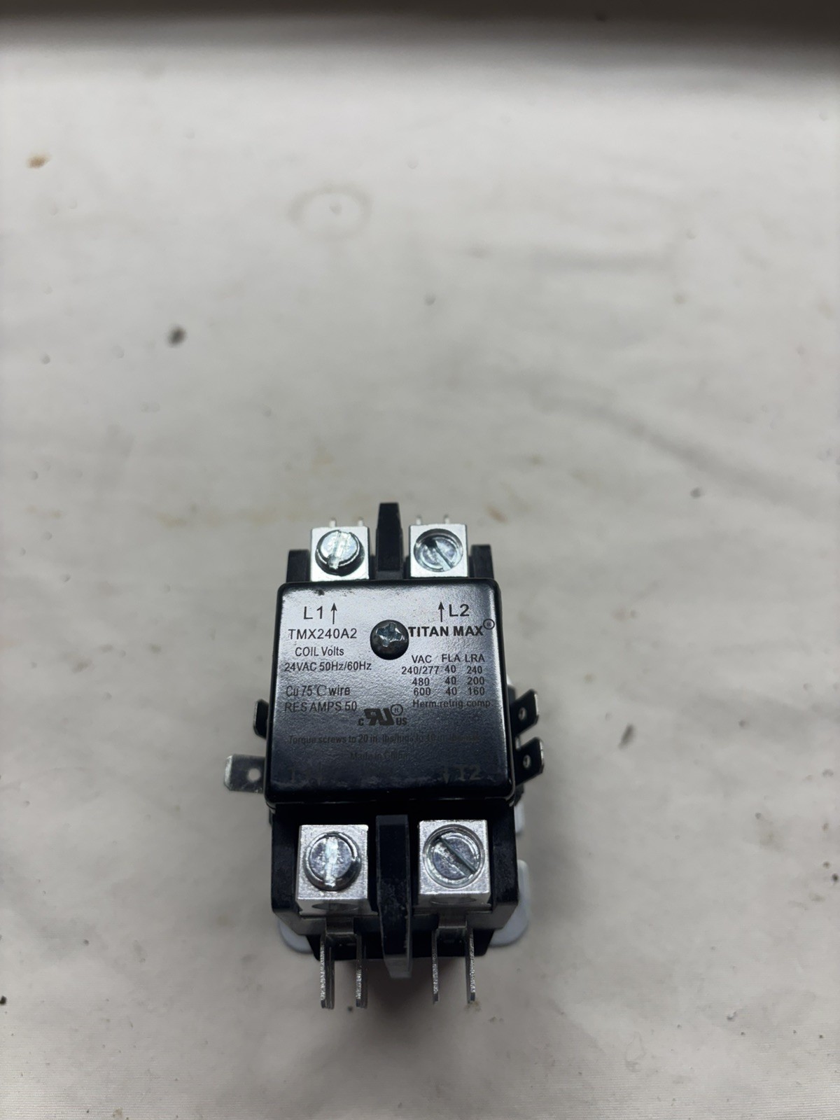 Packard TMX240A2 Max Definite Purpose Contactor 2 Pole, 40 Amp, 24 Volt Coil