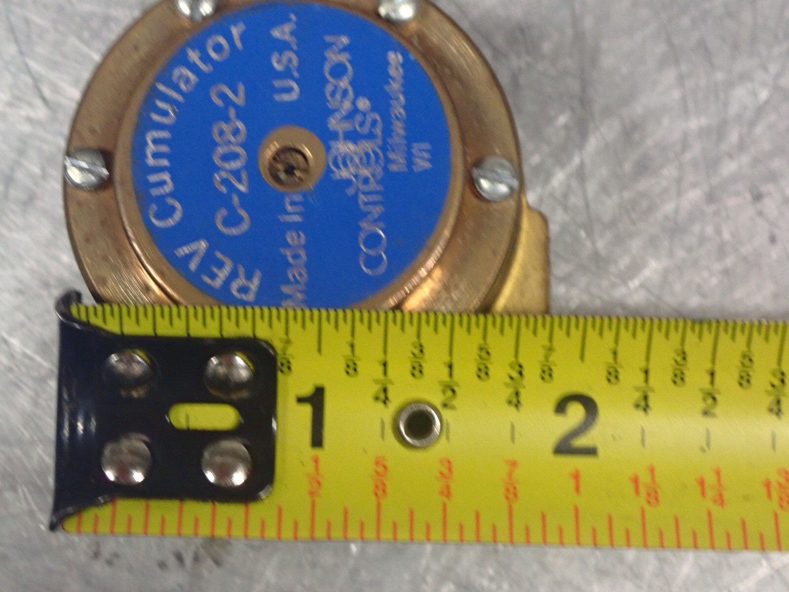 Johnson Controls C-208-2 REV Cumulator Used With Warranty