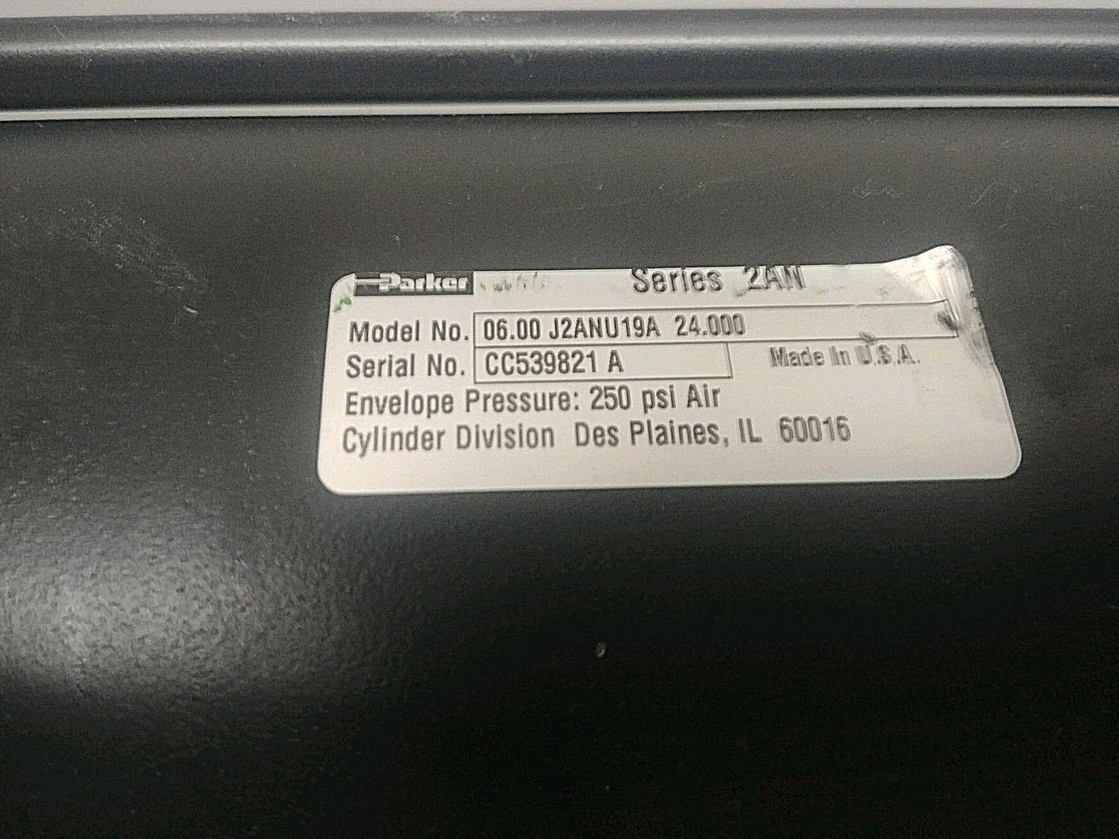GUARANTEED! PARKER SERIES 2AN 250 PSI AIR 24″ STROKE CYLINDER 6.00-J2ANU19A-24.0