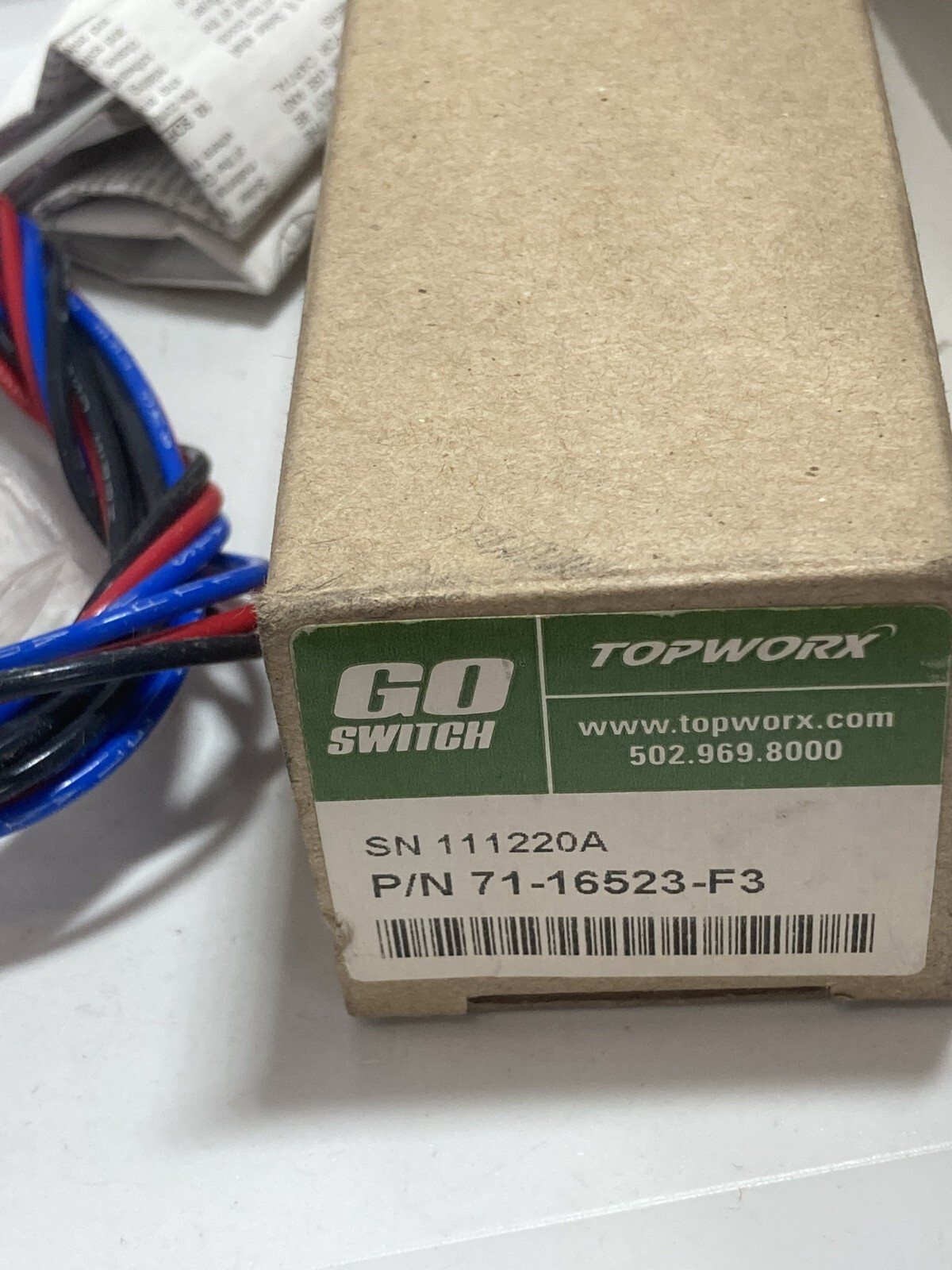 TOPWORX 71-16523-F3 PROXIMITY SWITCH STAINLESS STEEL 4A/120VAC 3A/24VDC NIB