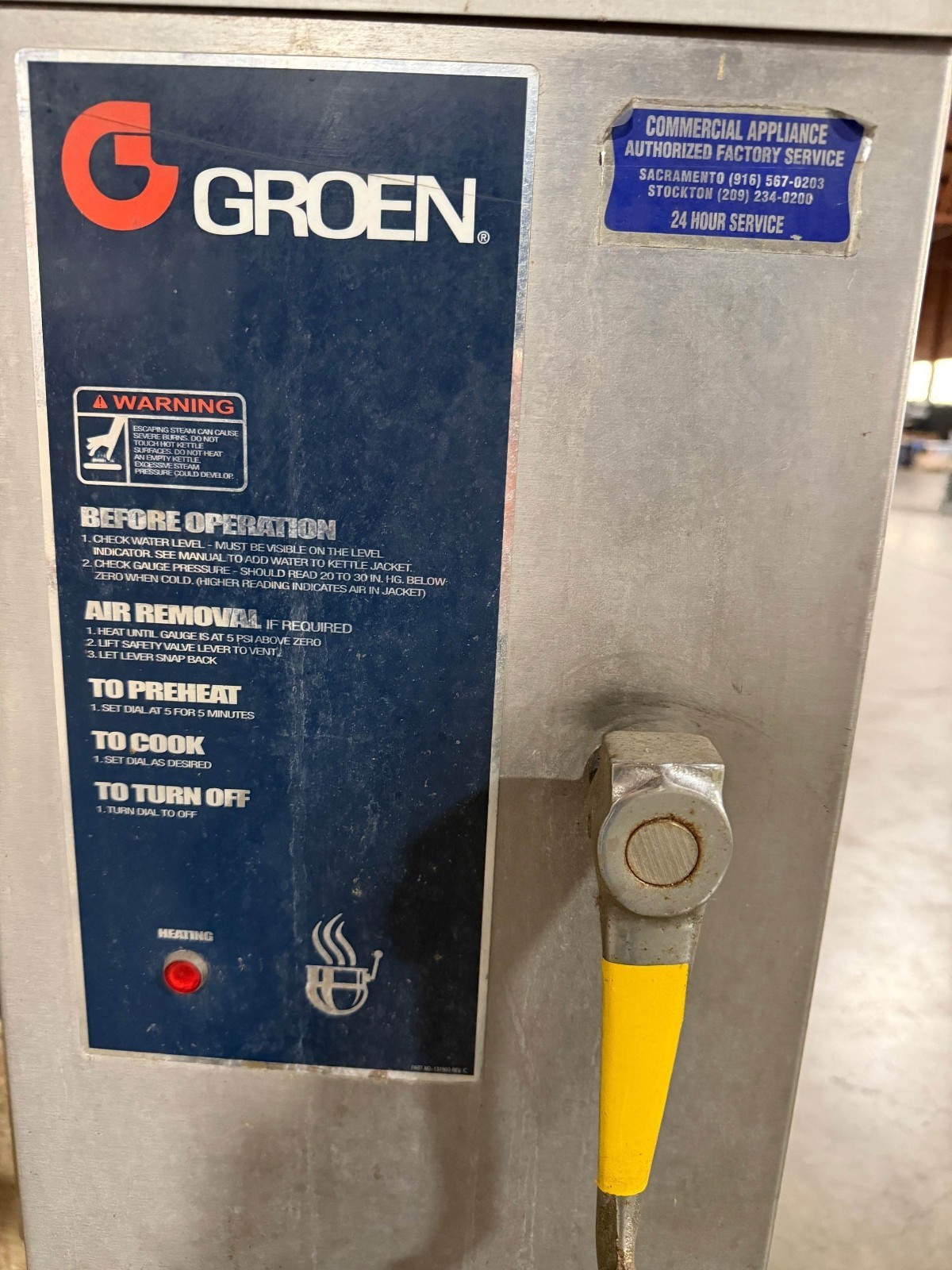 40 Gallon Jacketed Groen Kettle Mixer 50 PSI Capacity