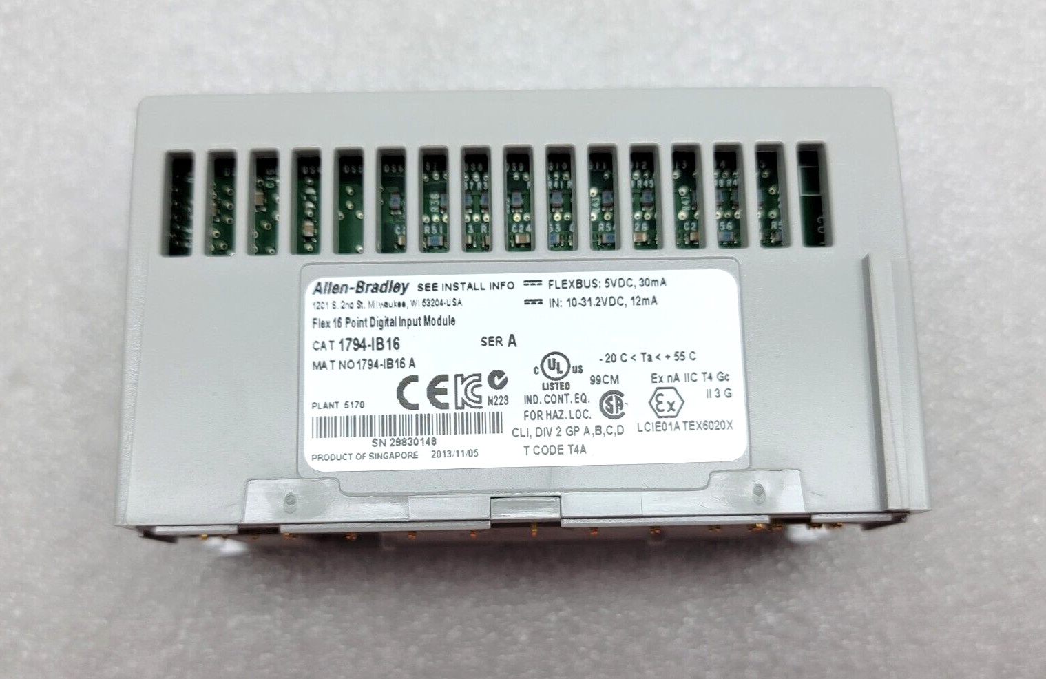 NEW ALLEN BRADLEY 1794-IB16 DIGITAL FLEX I/O INPUT MODULE WITH TB3 BASE