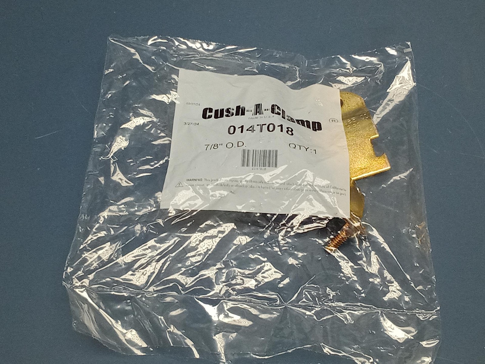 Lot of 10 Cush-A-Clamp – 014T018 – EG Channel Mount Cushion Clamp 7/8″ – NEW