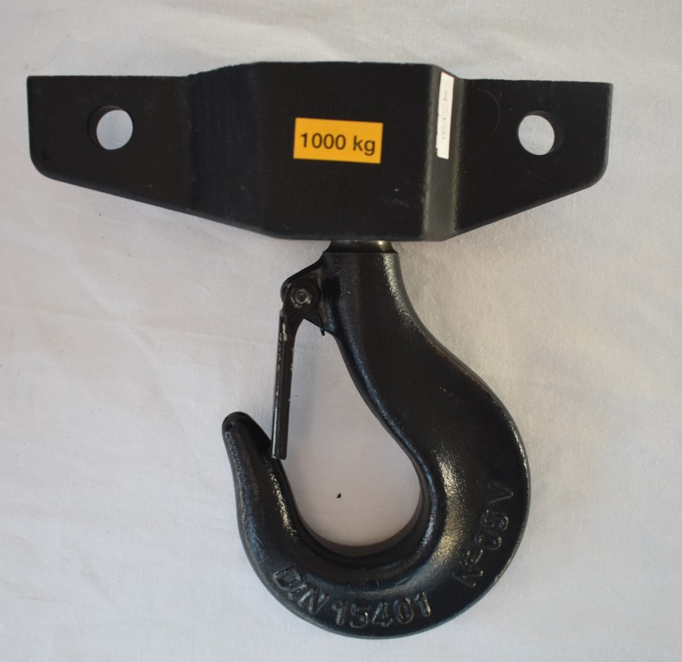 1000kg, 1 ton+ Bottom Hook Assembly with Mounting Plate Bolt-on DIN 15401