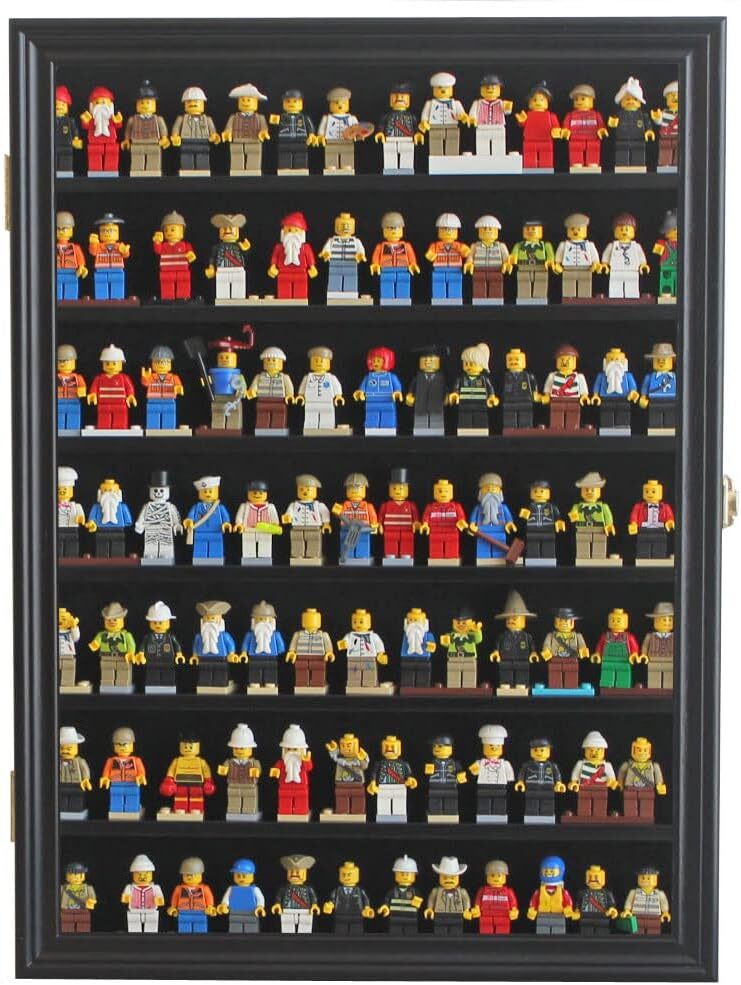 LARGE Minifigures Display Case LEGO Toy Wall Shelf Cabinet Bathroom Spices Cars