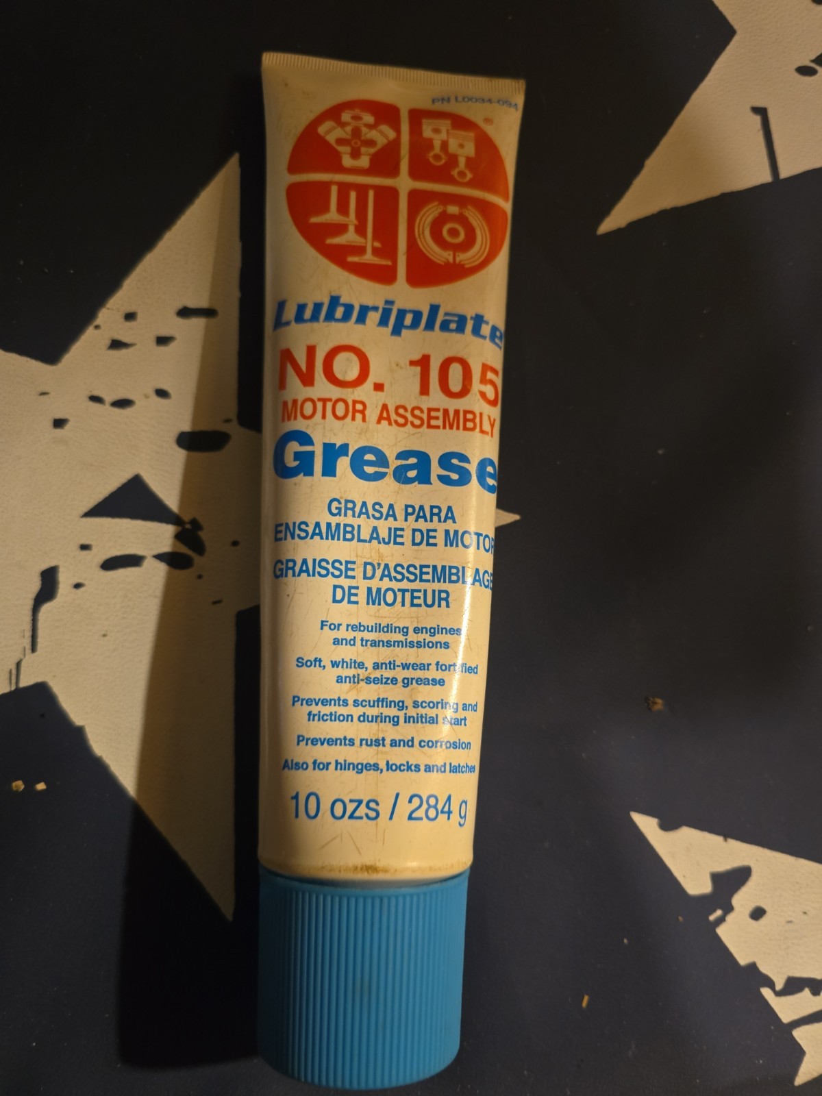 L0034-094 No. 105 Engine Motor Assembly Grease, 10 oz