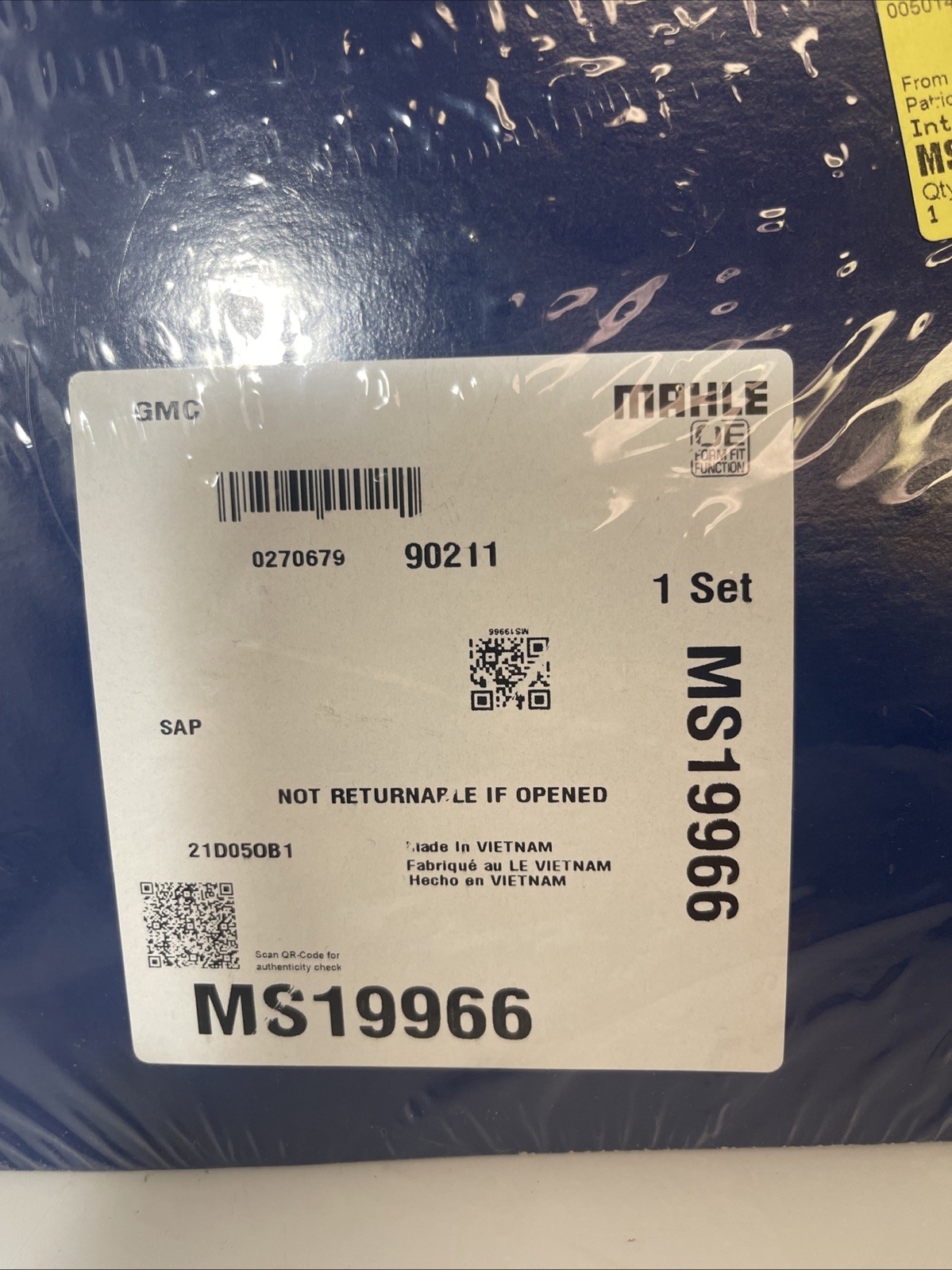 MAHLE Original MS19966 Engine Intake Manifold Gasket Set