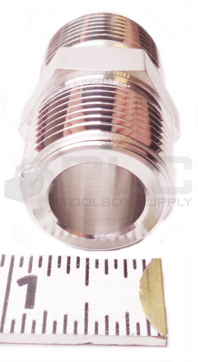 LOT OF 3 NEW SWAGELOCK 316KR9 HYDRAULIC FITTINGS 5/8″ID X 1″ OD 1-7/8″ LONG