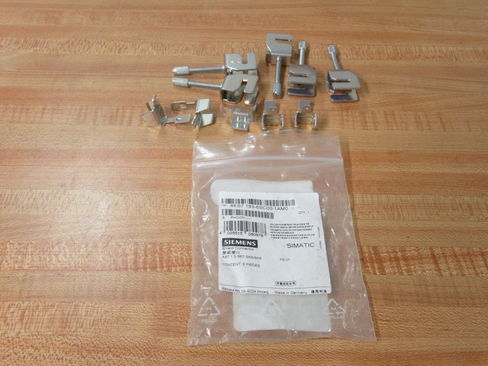 Siemens 6ES7 193-6SC00-1AM0 Shield Connector 6ES71936SC001AM0 (Pack of 5)