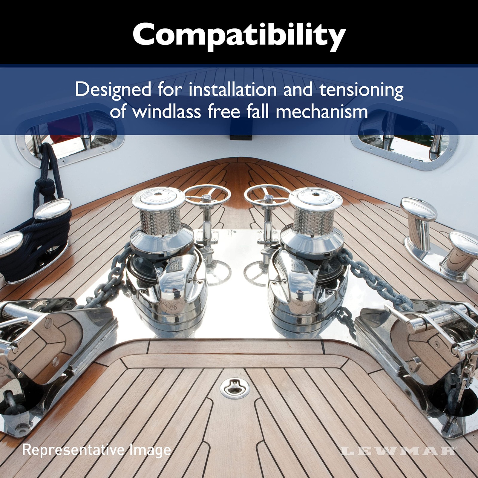 Windlass Clutch Nut Lever Kit for Installation and Tensioning V700 Compatible