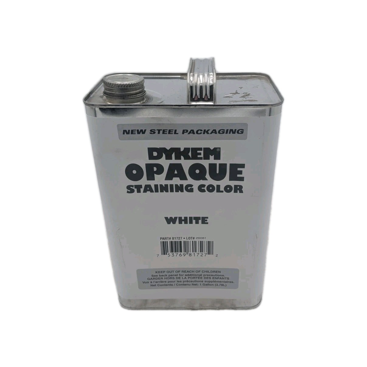 Dykem 81727 White Layout Fluid, Opaque Staining Color, 1 Gal