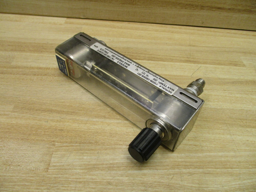 King Instrument 74C108G061323810 Flow Meter W/ Fitting