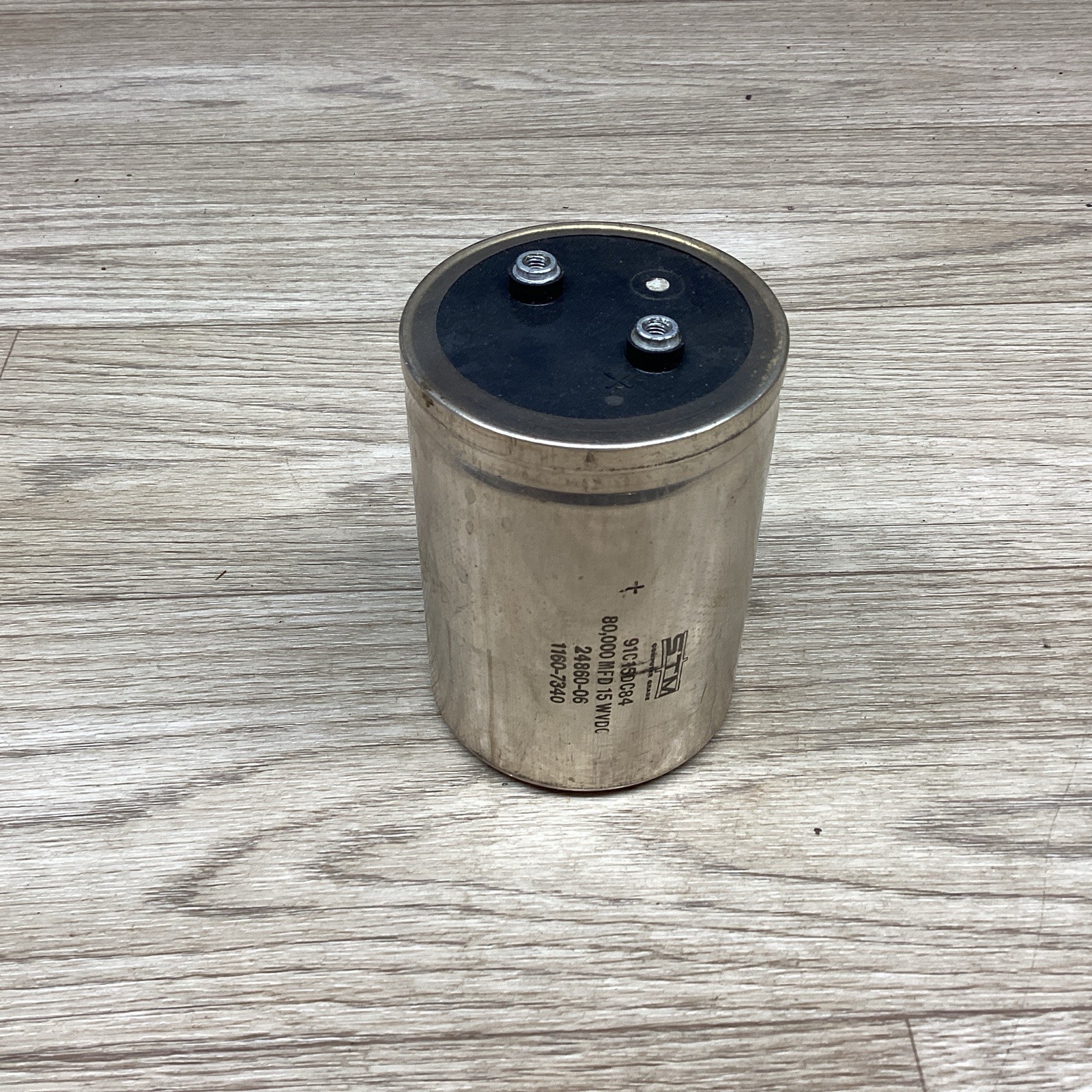 STM 91C15DC84 80,000 MFD 15 WVDC 24860-06-1160-7340 CAPACITOR #802PT153*CO