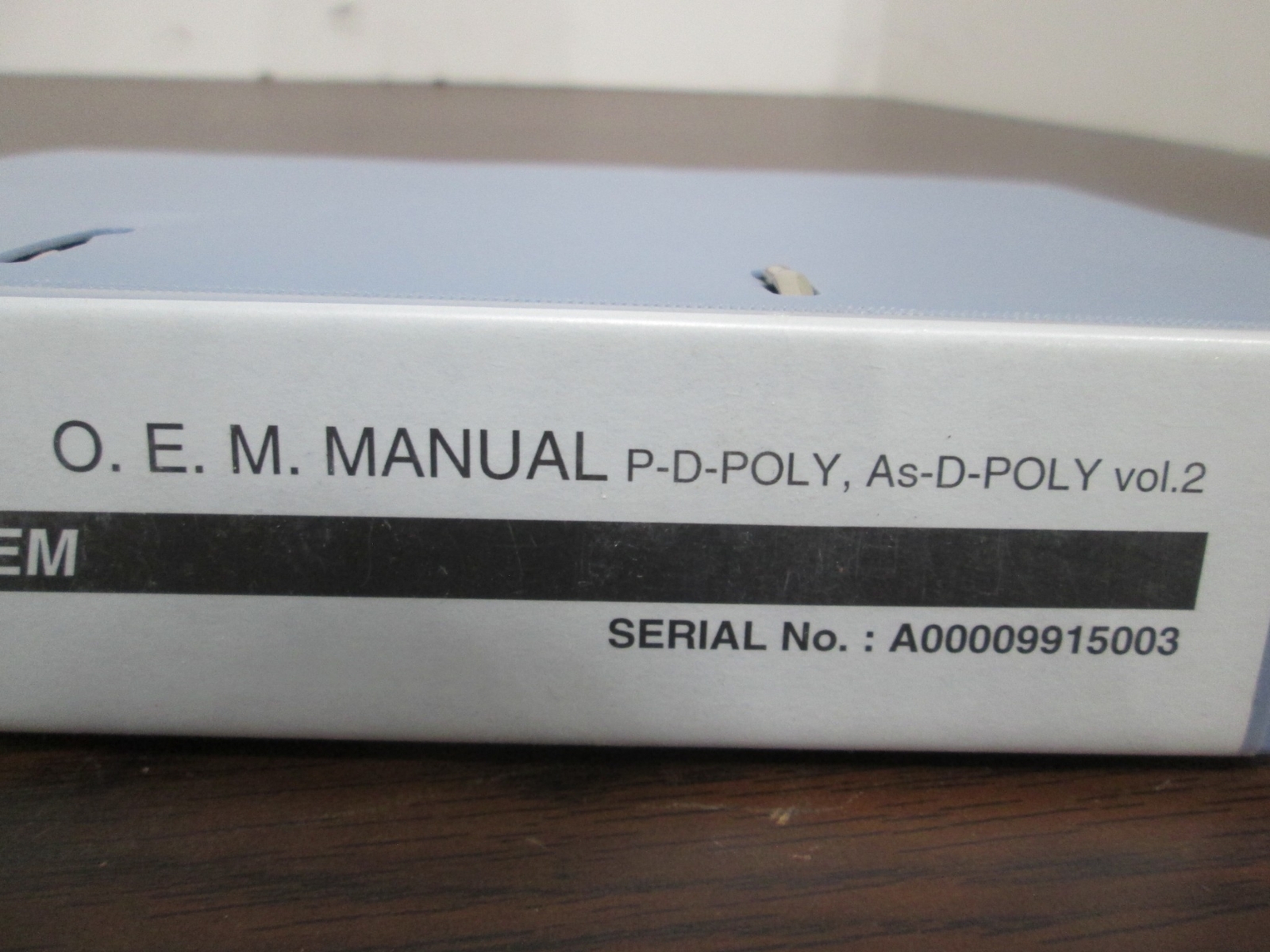 Tokyo Electron, ALPHA-8S-E, P-D-Poly, As-D-Poly O.E.M. Manual, Vol 2, Used