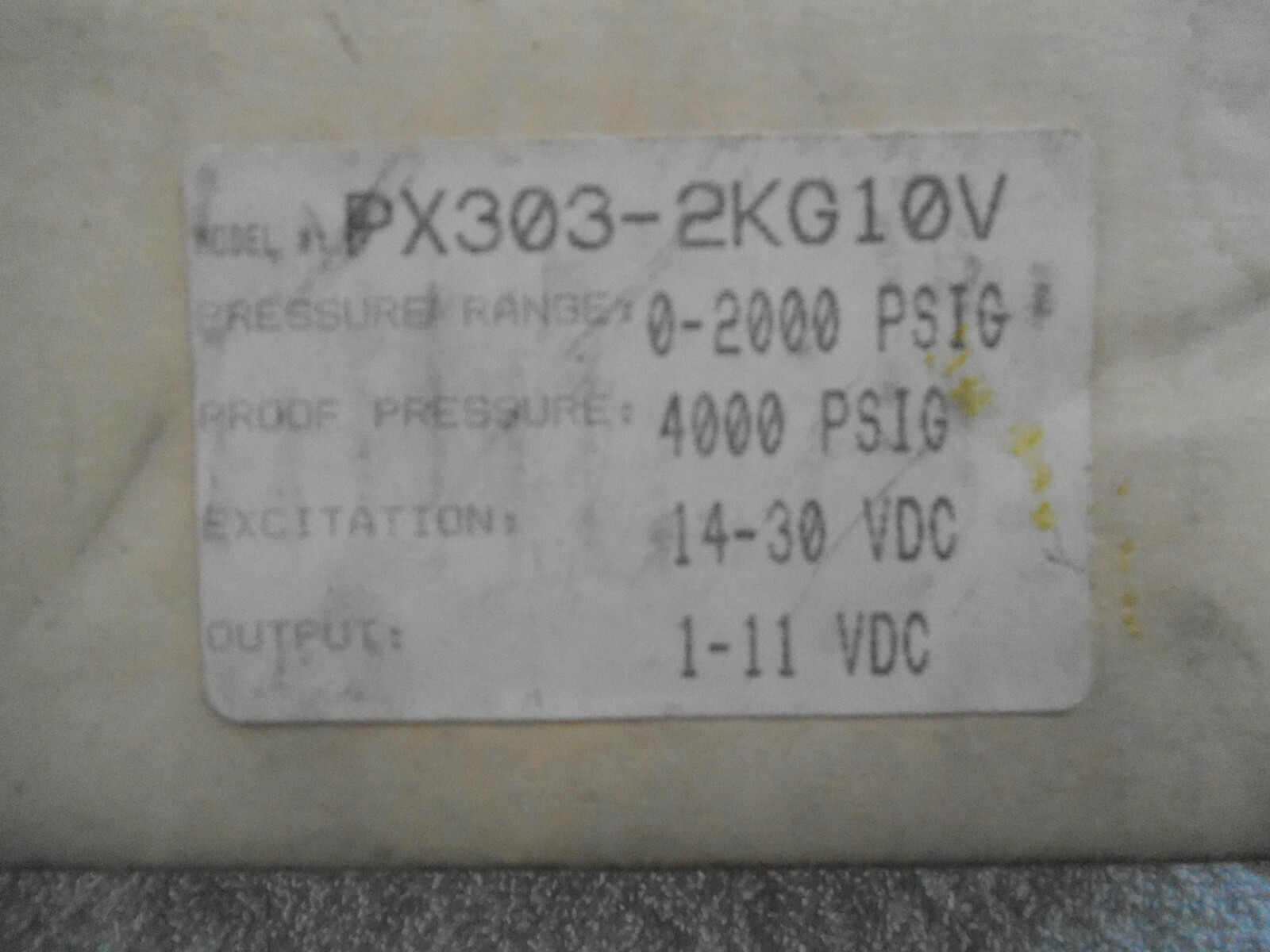OMEGA PX303-2KG10V PRESSURE TRANSDUCER 0-2000psi 14-30VDC NIB