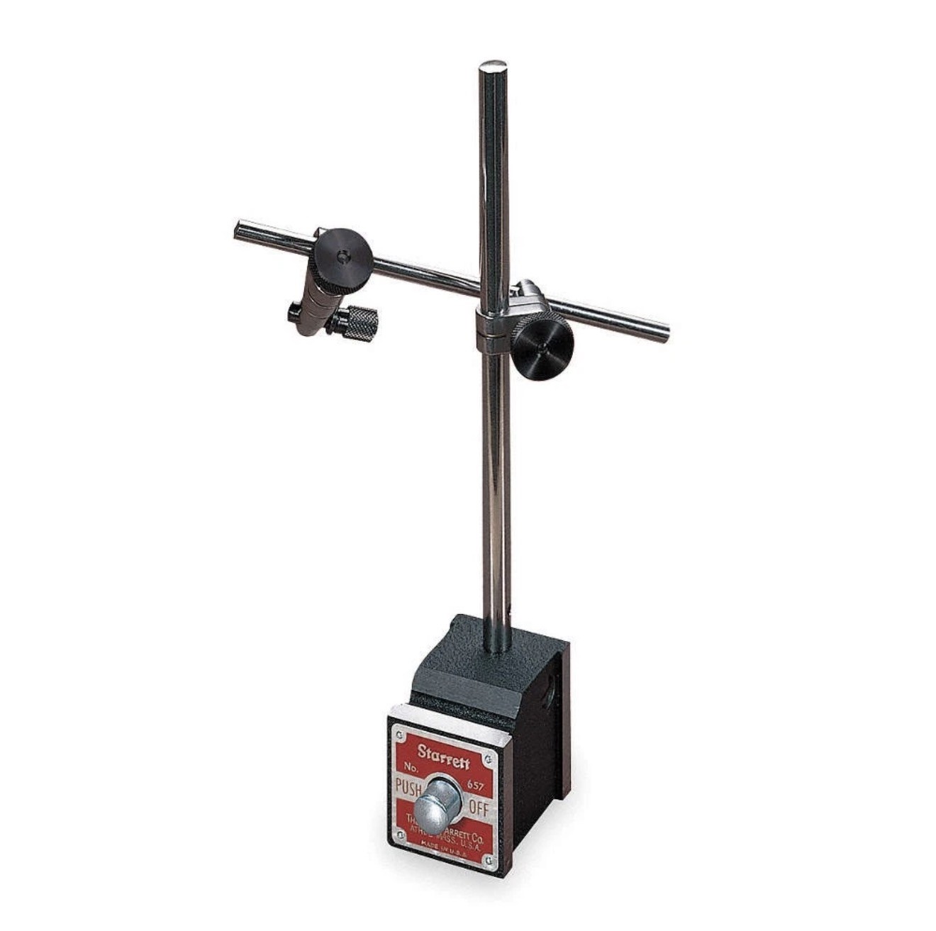 STARRETT 657AA Magnetic Base w/Attachments, Rod 0.250 In