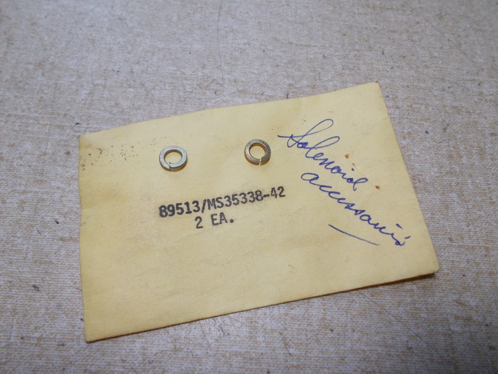 NEW Spray Gun Solenoid Accessories, Lot of 2 Washers 89513/MS35338-42