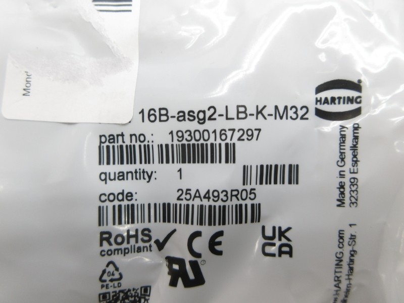 HARTING 19300167297 HAN 16B-ASG2-LB-K-M32 NSMP