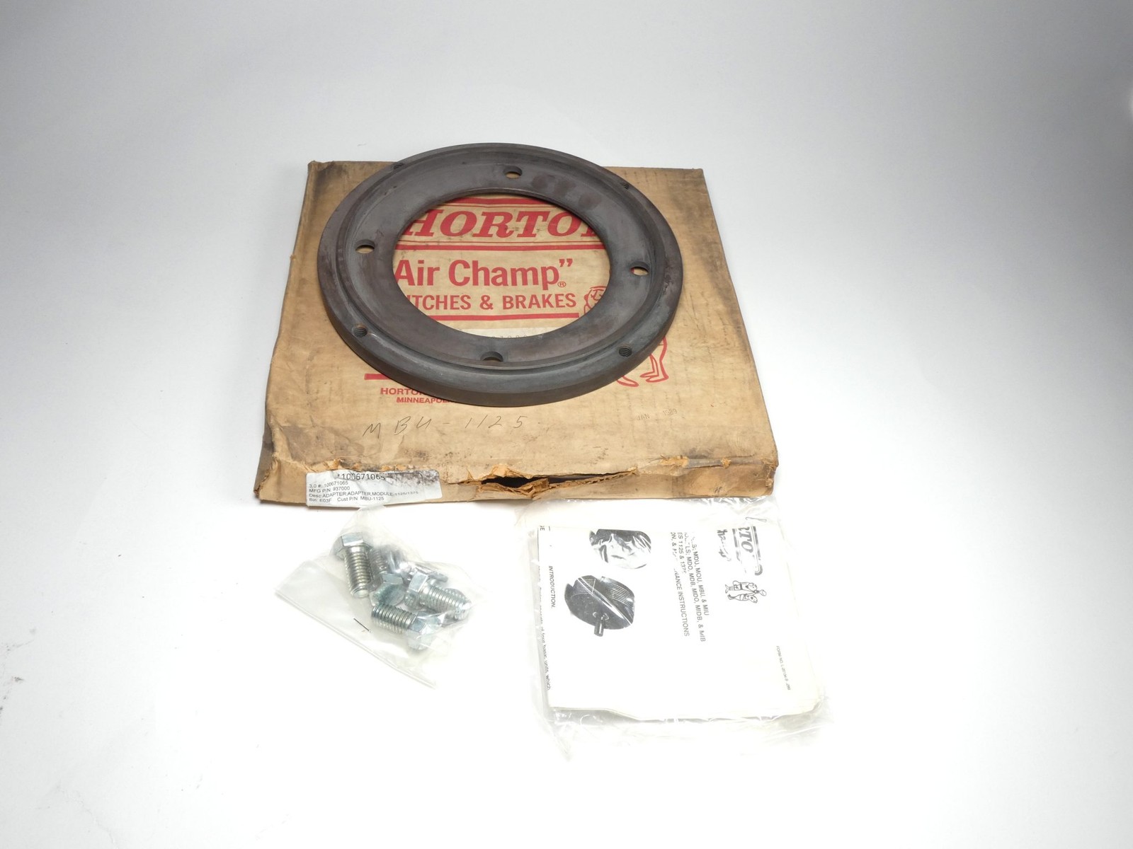 Horton 937000 Module 1125/1375 Motor Adapter C-FLANGE Air Champ – NEW Surplus!