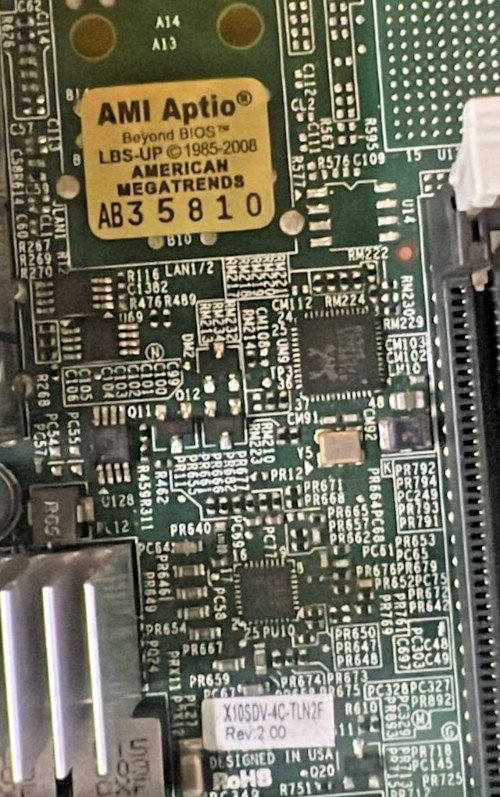 SUPER X10SDV-4C-OS017 REV 2.00 AND 2 SAMSUNG 8GB