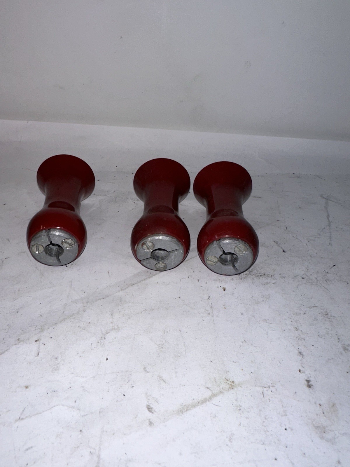 Vintage Theater Industrial Control Handle Lot Red Black Brass Knobs Kliegl Bros?